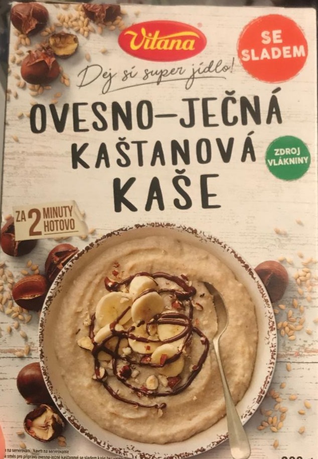 Fotografie - ovesno ječná kaštanová kaše Vitana