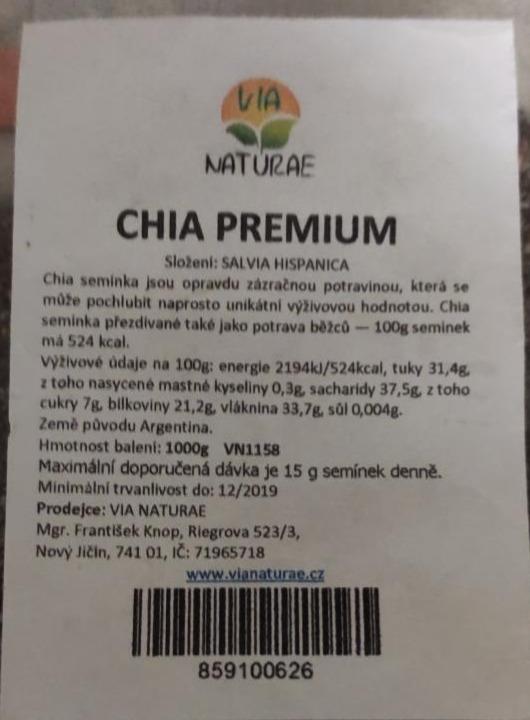 Fotografie - Chia premium Via naturae