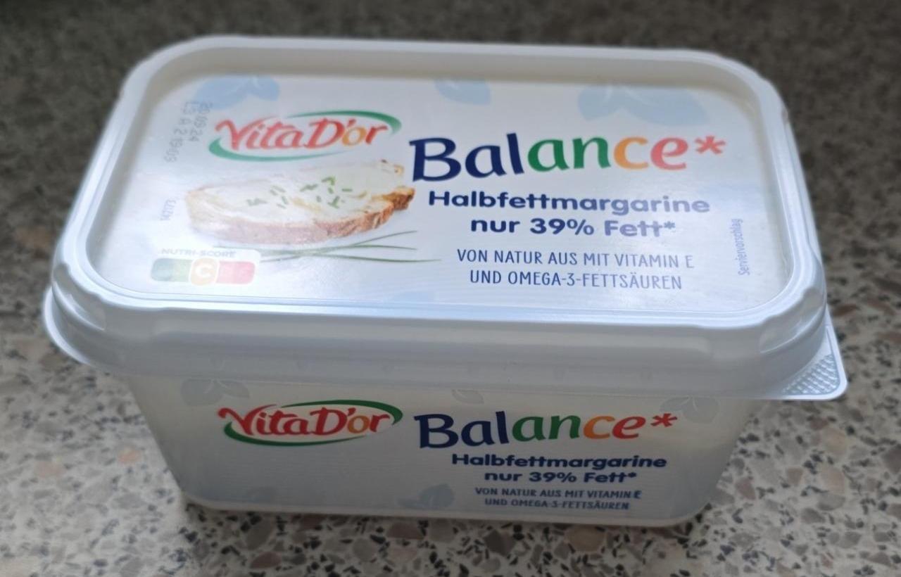 Fotografie - Balance halbfettmargarine nur 39% fett VitaD'or