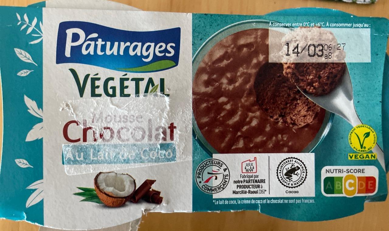 Fotografie - Mousse Chocolat au lait vegetal Coco Pâturages