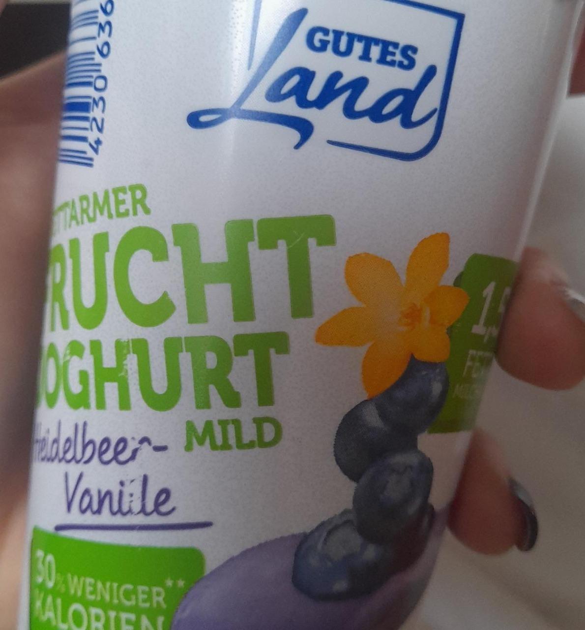 Fotografie - Fettarmer Fruchtjoghurt mild Heidelbeer-Vanille Gutes Land