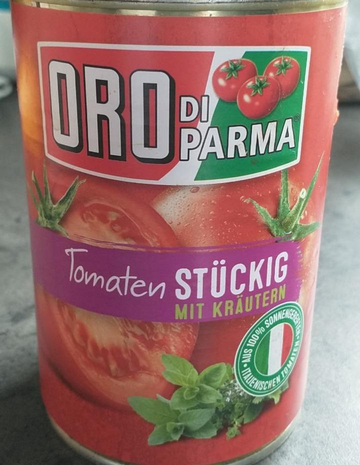 Fotografie - Tomaten STÜCKIG MIT KRÄUTERN Oro di parma