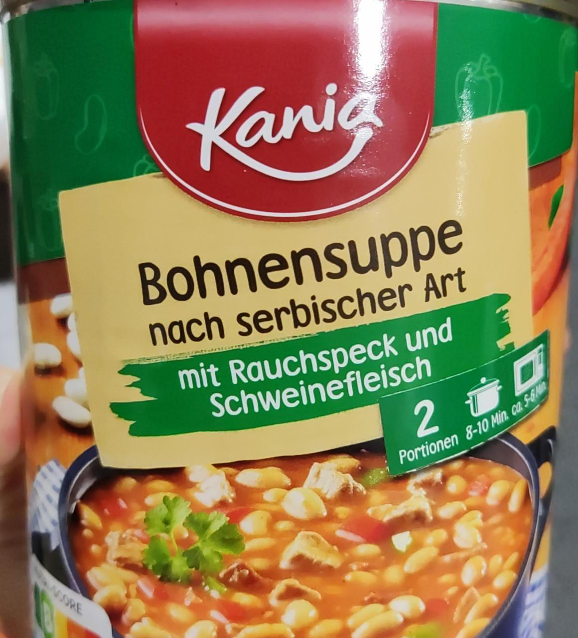 Fotografie - Bohnensuppe nach serbischer art mit rauchspeck und schweinefleisch Kania