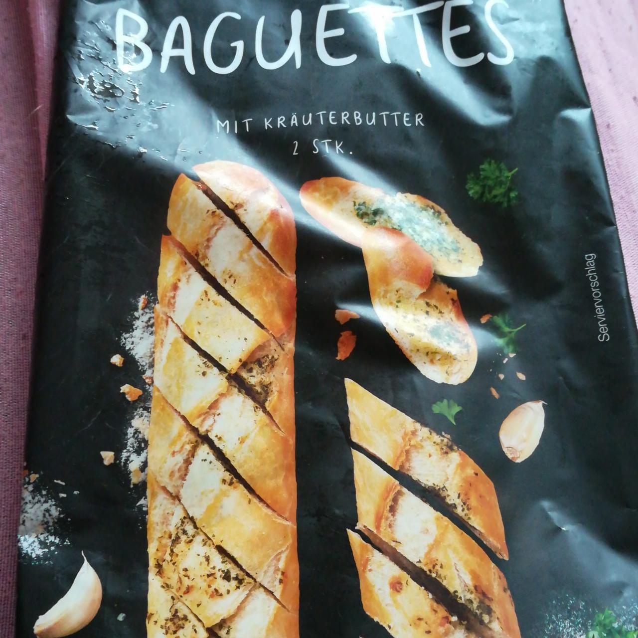 Fotografie - 2 Baguettes mit Kräuterbutter