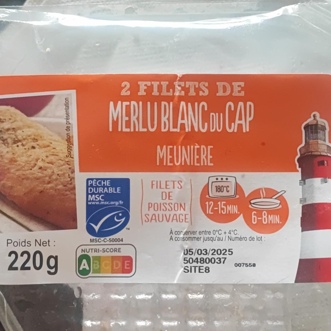 Fotografie - 2 Filets de merlu blanc du cap