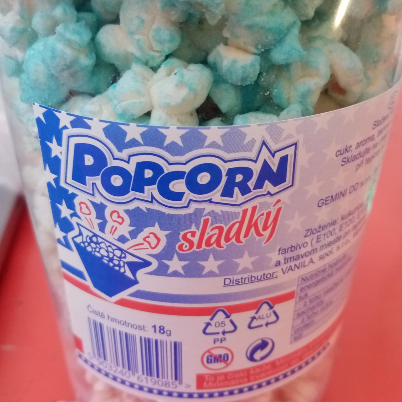 Fotografie - Popcorn Sladký Vanila