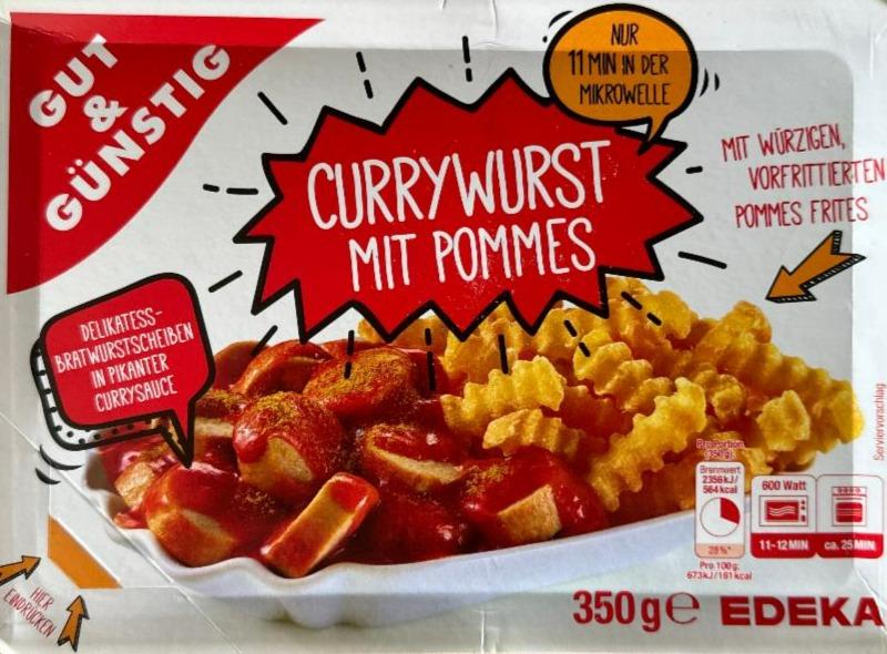Fotografie - Cuttywurst mit pommes Gut&Günstig