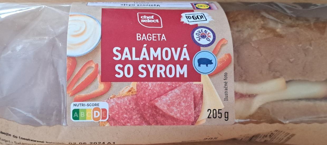 Fotografie - Bageta salámová so syrom Chef Select