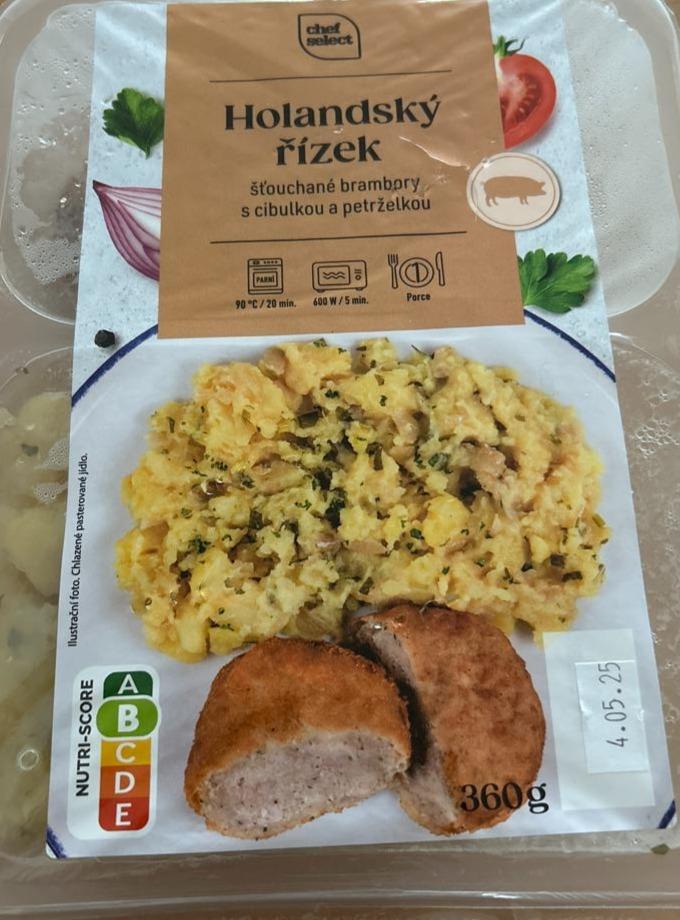 Fotografie - Holandský řízek šťouchané brambory s cibulkou a petrželkou Chef Select