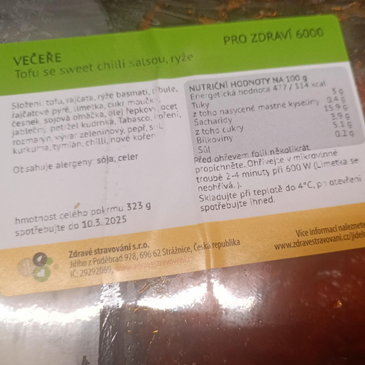 Fotografie - Tofu se sweet chilli salsou, rýže Zdravé stravování