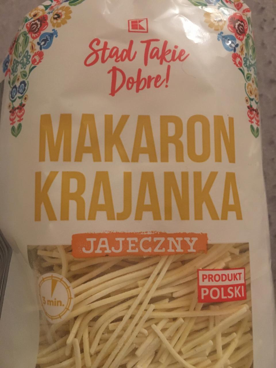 Fotografie - Makaron Krajanka Jajeczny K-Stąd Takie Dobre