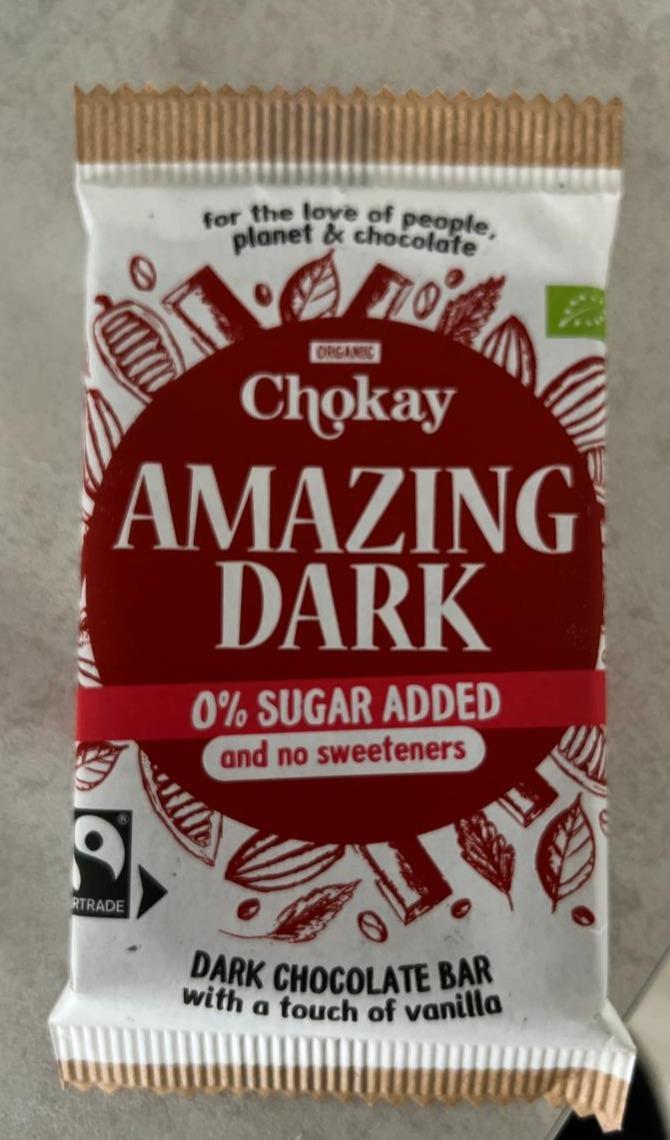 Fotografie - Amazing dark 0% sugar added bio Chokay