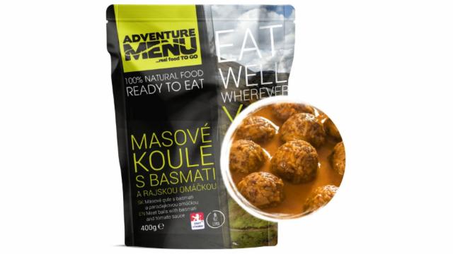 Fotografie - Masové koule s basmati a rajskou omáčkou ready to eat Adventure Menu