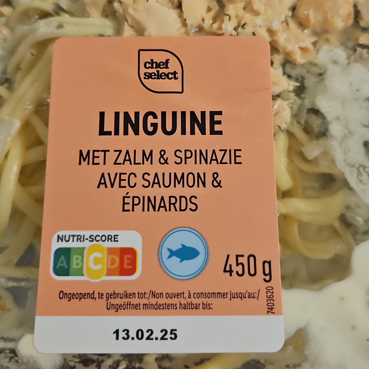 Fotografie - Linguine met zalm & spinazie Chef Select
