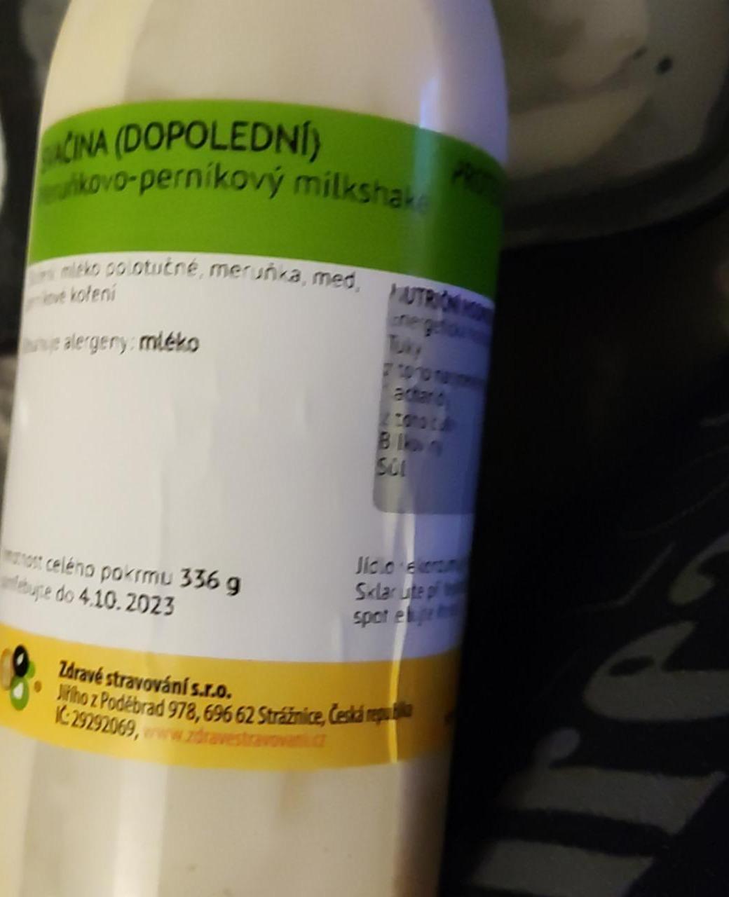 Fotografie - Meruňkovo-perníkový milkshake Zdravé stravování