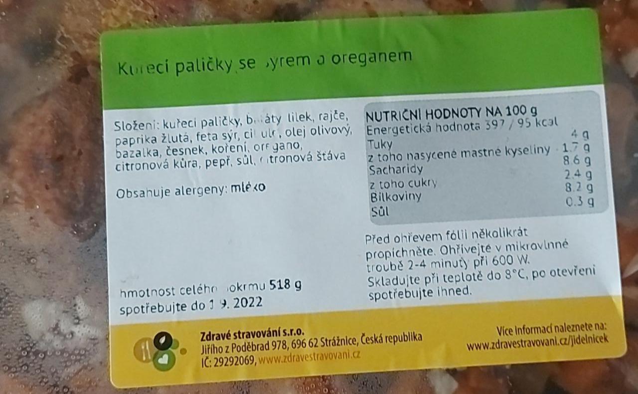Fotografie - kuřecí paličky se sýrem a oregánem Zdravé stravování