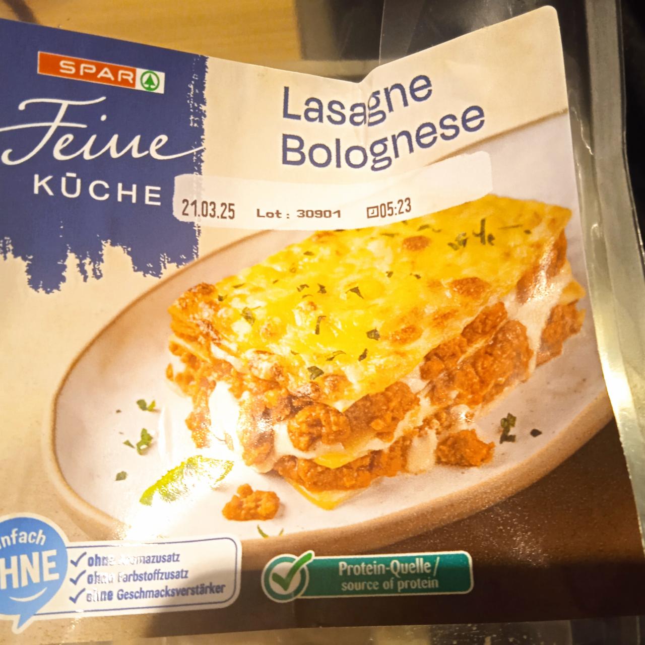 Fotografie - Feine küche lasagne bolognese Spar