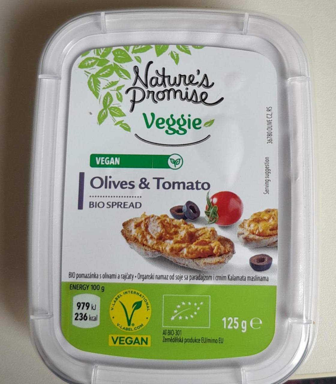 Fotografie - Olives & tomato bio spread Nature's Promise Veggie