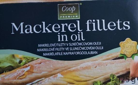 Fotografie - Mackerel fillets in oil Coop