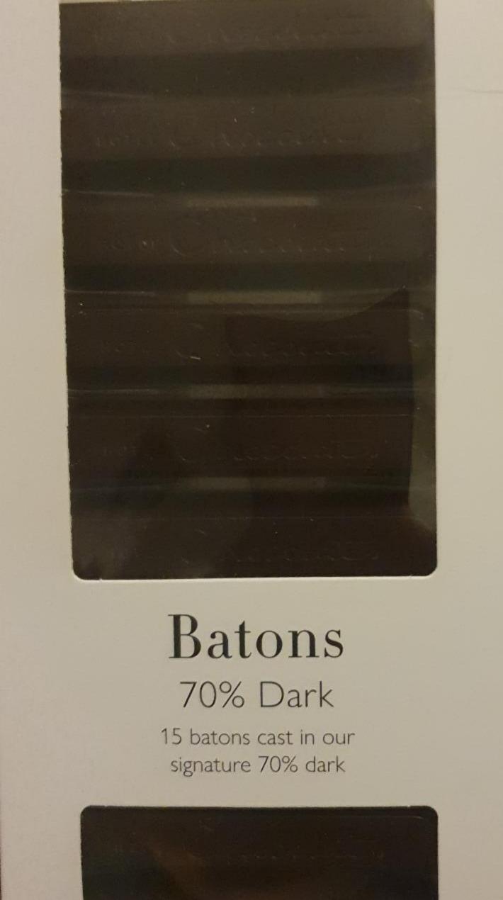 Fotografie - Batons 70% dark chocolat