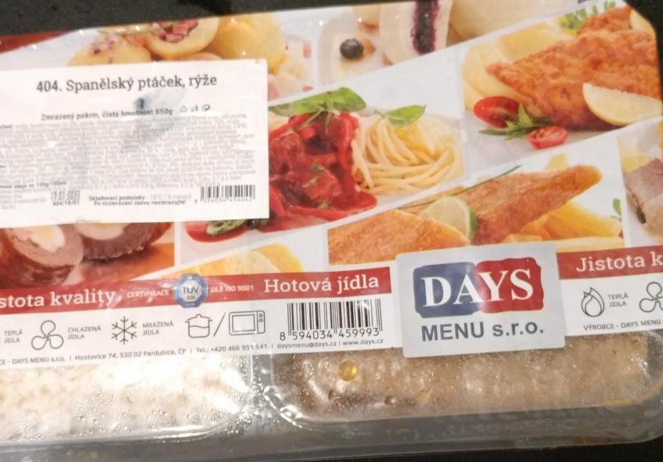 Fotografie - Španělský ptáček, rýže Days menu