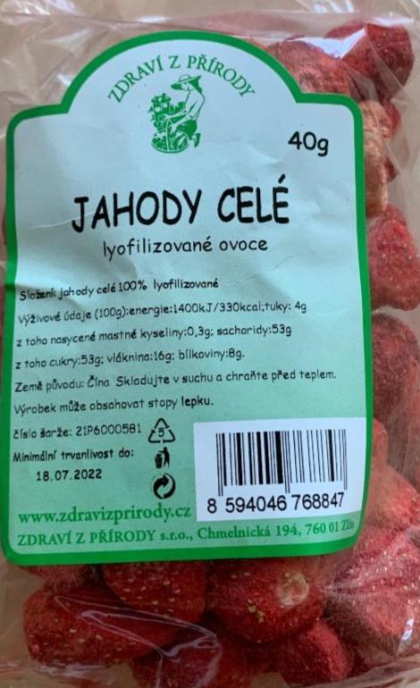 Fotografie - Lyofilizované jahody celé Zdraví z přírody