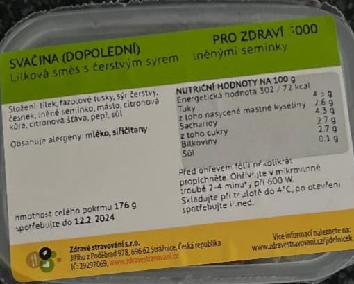 Fotografie - Lilková směs s čerstvým sýrem a lněnými semínka Zdravé stravování