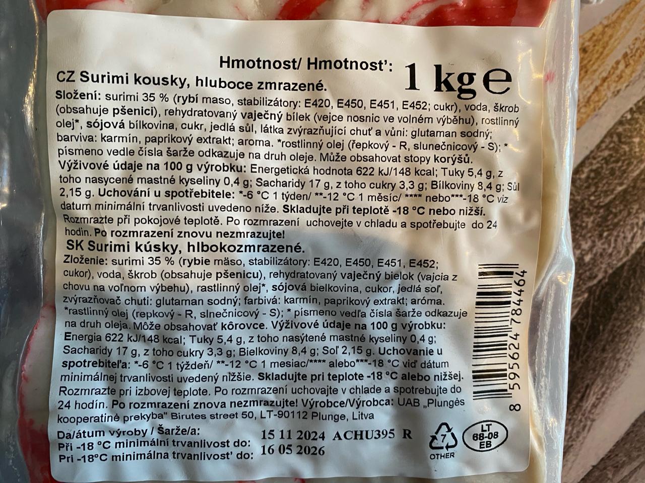Fotografie - Surimi kousky UAB