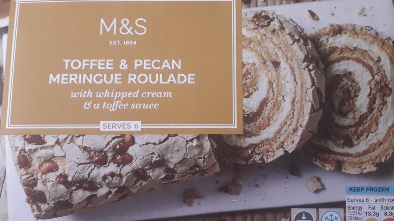 Fotografie - Toffee & Pecan Meringue Roulade M&S