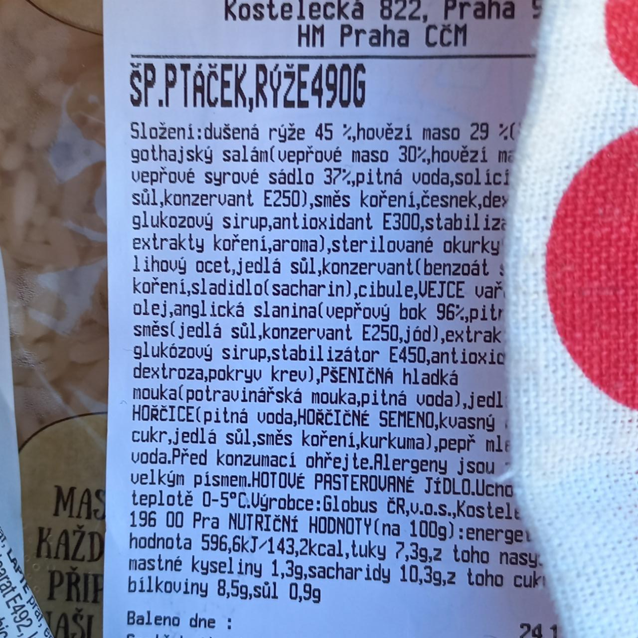 Fotografie - Španělský ptáček, rýže Globus