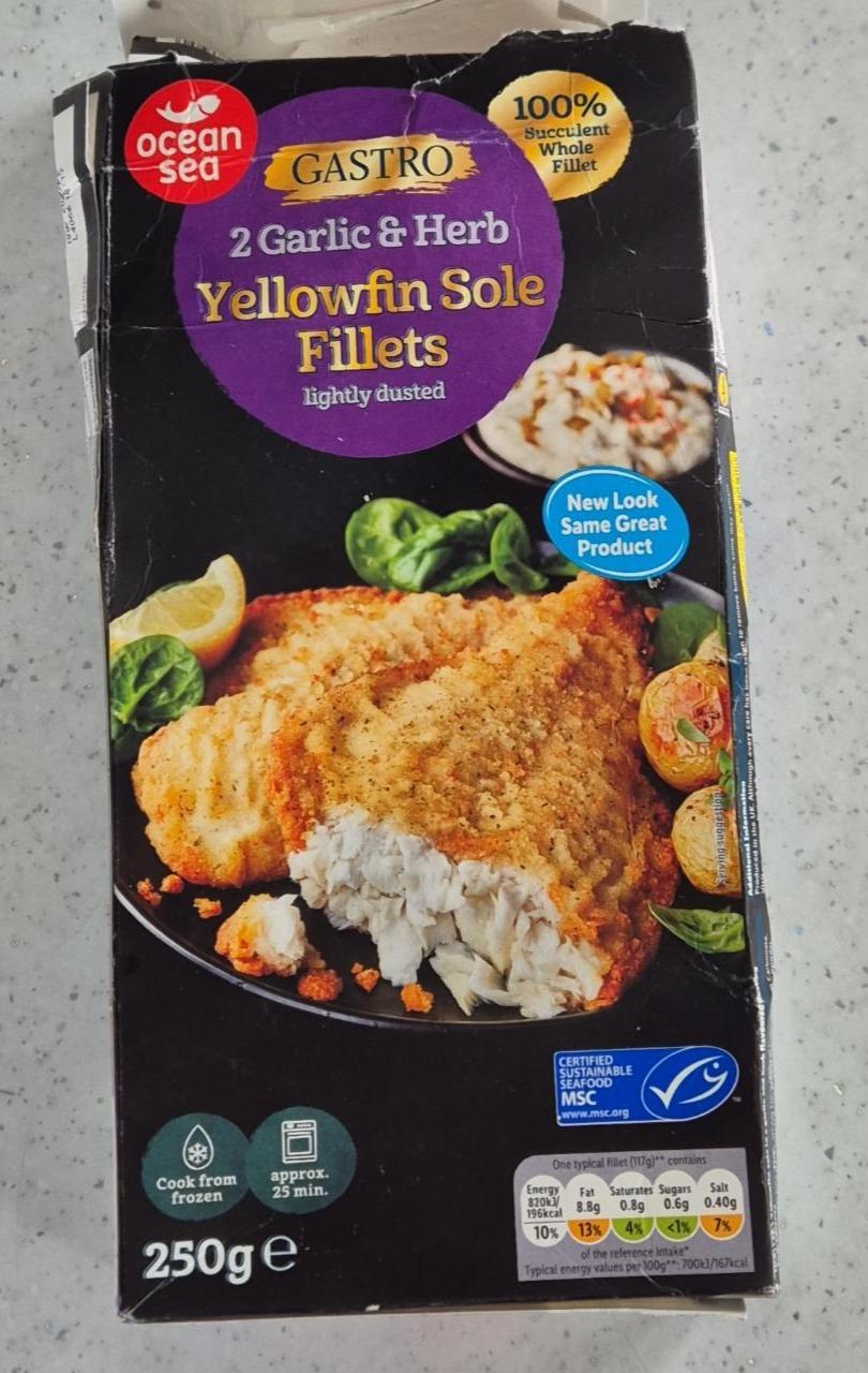 Fotografie - Gastro yellowfin sole fillets garlic&herb Ocean Sea