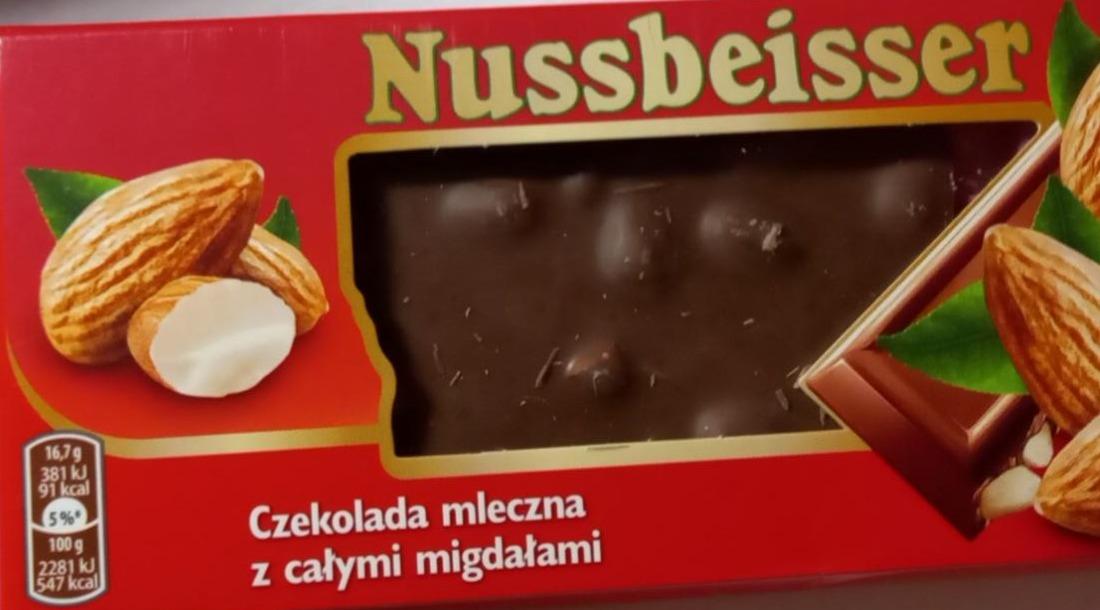 Fotografie - Czekolada mleczna z całymi migdałami Nussbeisser