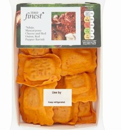 Fotografie - 'Nduja Mascarpone and Red Onion Ravioli Tesco finest