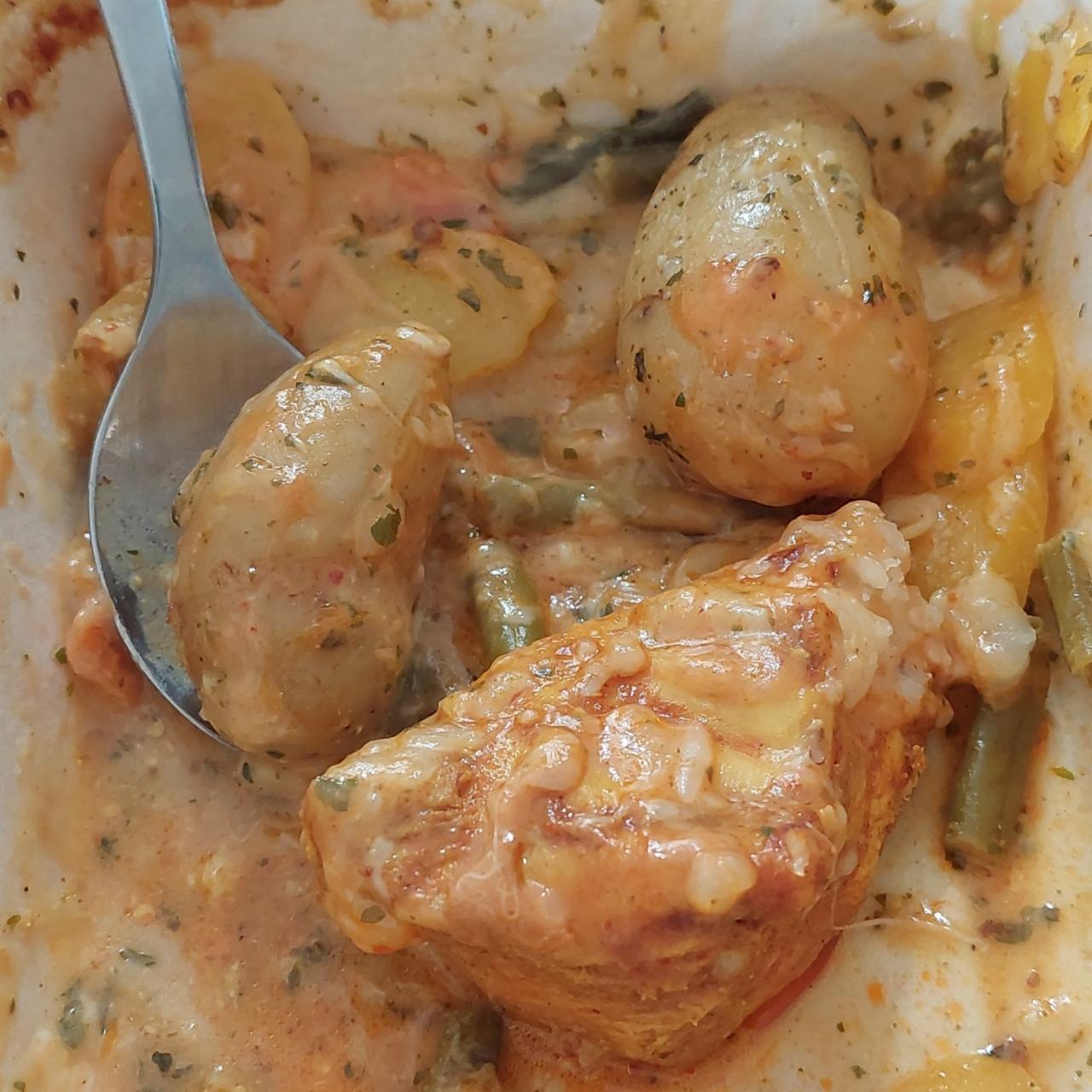 Fotografie - Carottes, Haricots, Grenailles & poulet a la moutarde
