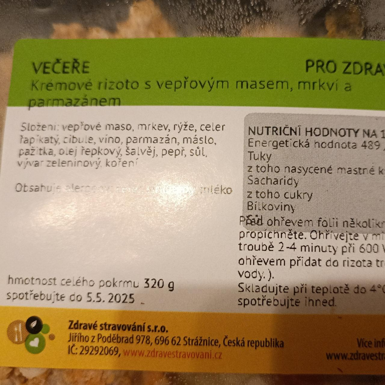 Fotografie - Krémové rizoto s vepřovým masem, mrkví a parmazánem Zdravé stravování