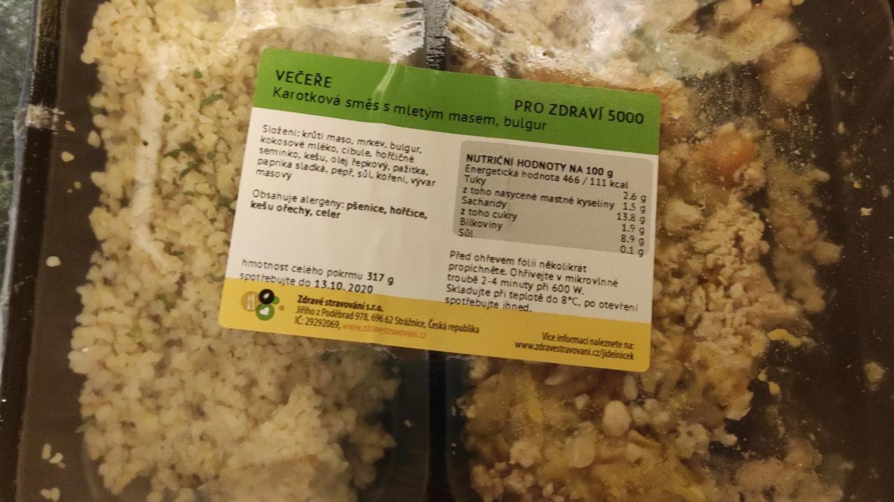 Fotografie - karotková směs s mletým masem, bulgur