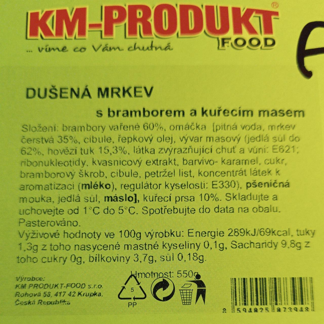 Fotografie - Dušená mrkev s bramborem a kuřecím masem KM-produkt