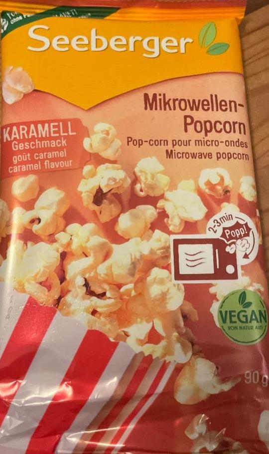Fotografie - Mikrowellenpopcorn karamell geschmack Seeberger