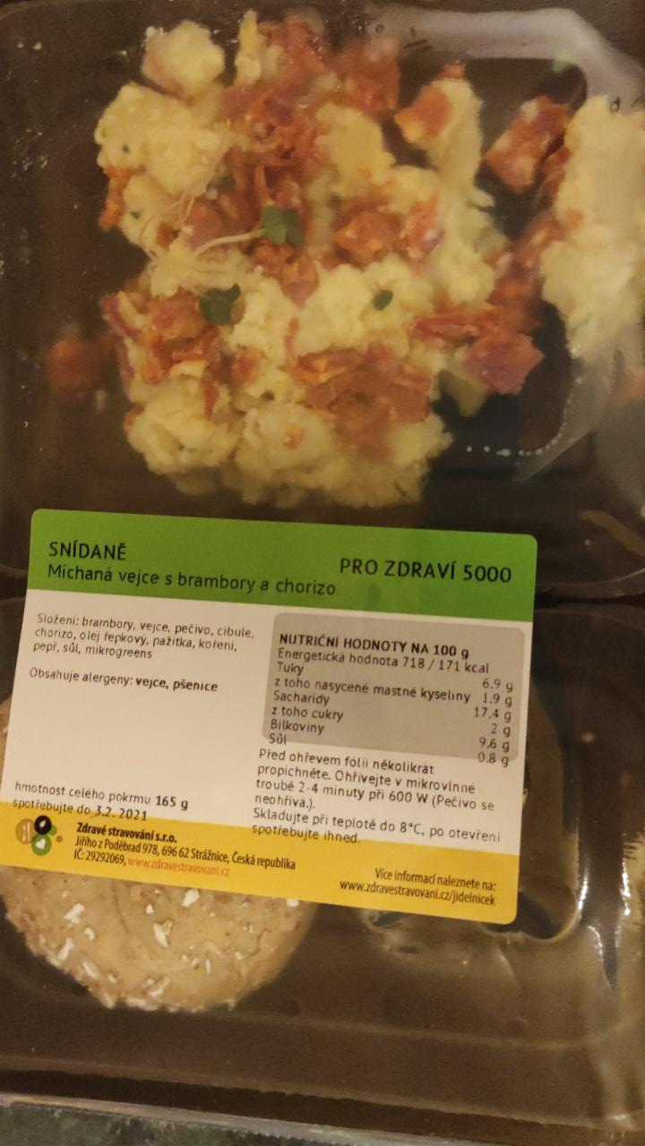Fotografie - Míchaná vejce s brambory a chorizo Zdravé stravování