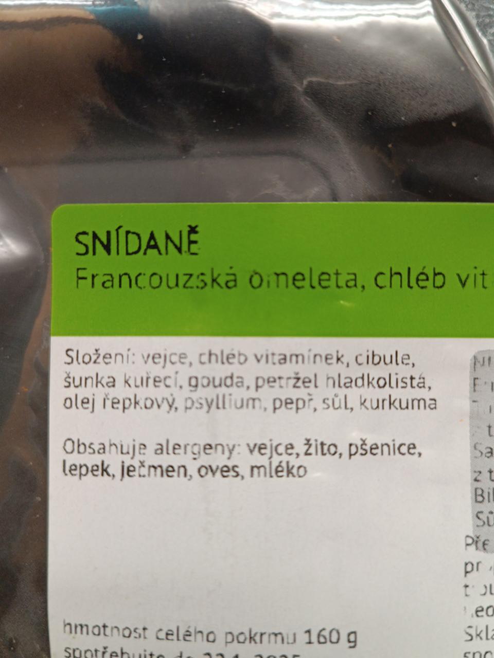 Fotografie - Francouzská omeleta, chléb vitamínek Zdravé stravování