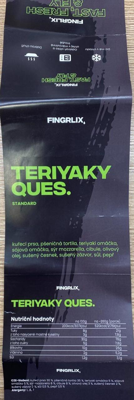 Fotografie - Teriyaky ques Fingrlix