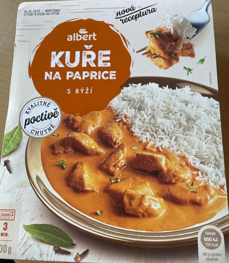 Fotografie - Kuře na paprice s rýží Albert
