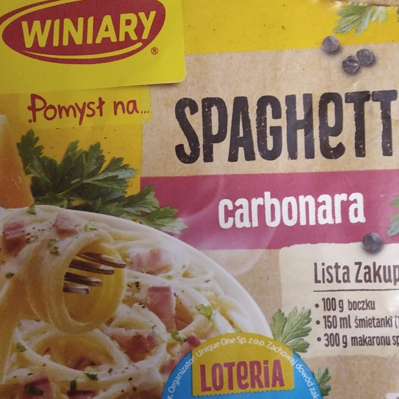 Fotografie - Spaghetti carbonara Winiary
