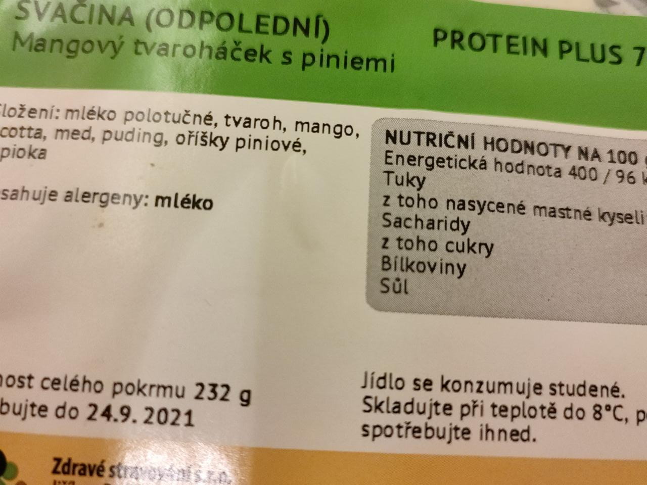 Fotografie - Mangový tvaroháček s piniemi Zdravé stravování