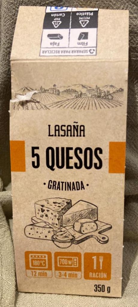 Fotografie - Lasaña 5 quesos gratinada