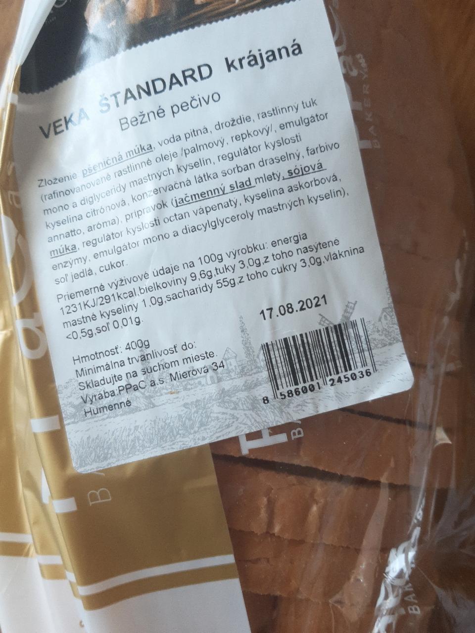 Fotografie - Veka štandard krájaná PPaC Humenné