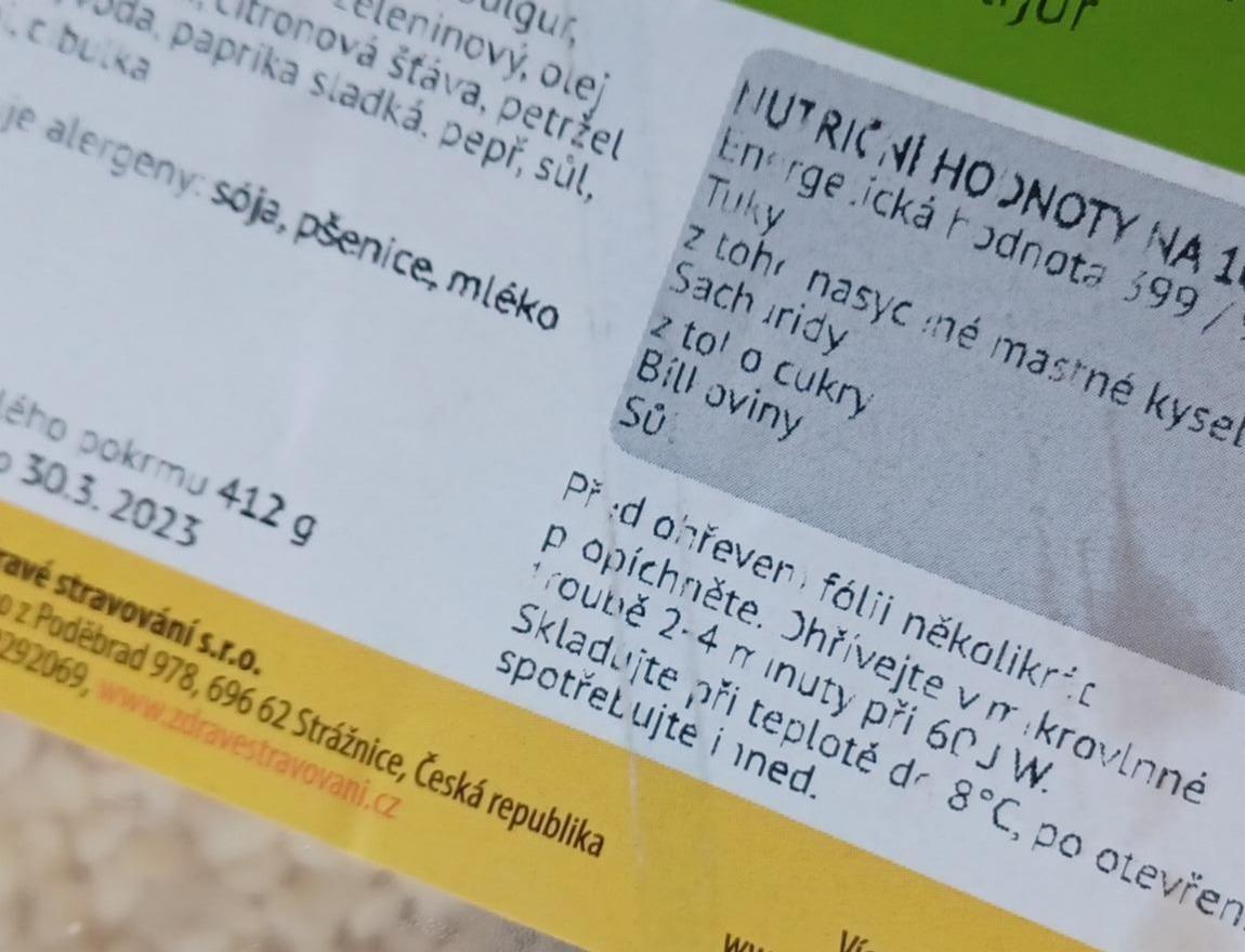 Fotografie - Tofu směs s květákem a hráškem, bulgur Zdravé stravování