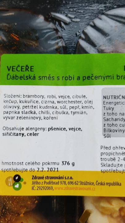 Fotografie - ďábelská směs s robi a pečenými brambory Zdravé stravování