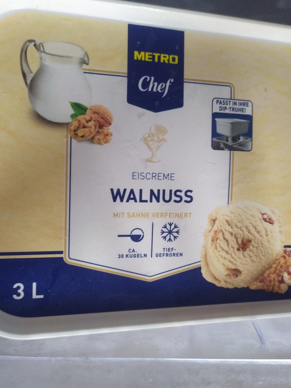 Fotografie - walnuss eiscreme Metro Chef