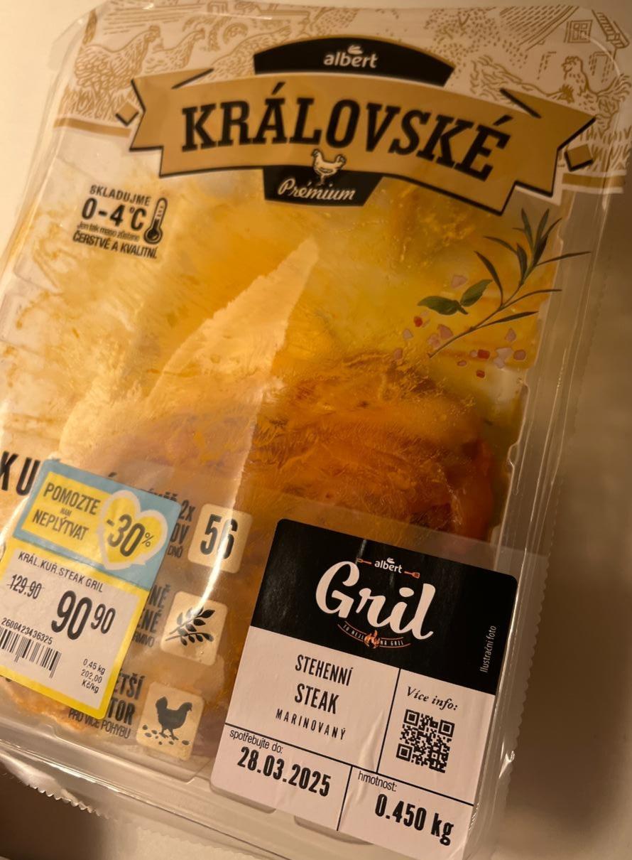 Fotografie - Stehenní steak marinovaný albert KRÁLOVSKÉ Prémium